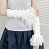 Knitted Wrist Sleeves Fingerless Anime Gloves Goth Elbow Mittens  Harajuku Style