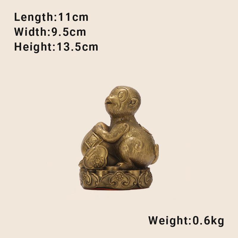 12 Chinese Pure Copper Zodiac Animal Figurines Set, Rat, Ox, Tiger, Rabbit, Dragon, Snake, Horse, Goat, Monkey, Rooster, Dog,Pig