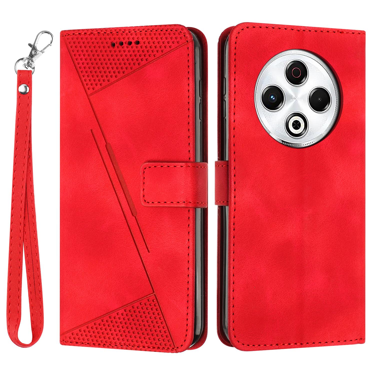 

For TECNO Spark 30 4G Case Handbag Imprinted Triangle Leather Phone Cover B