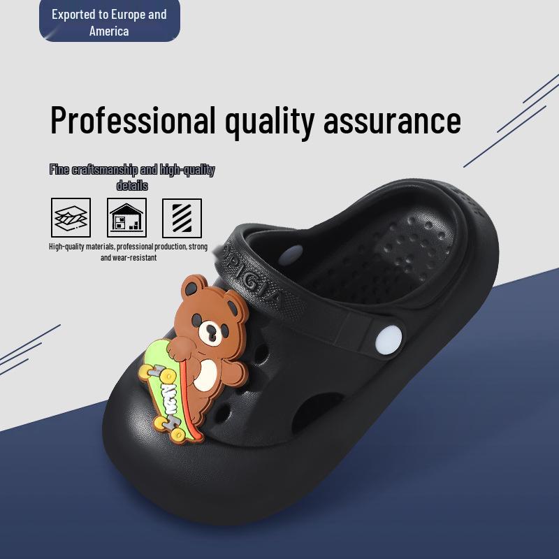 Sandales Sabots Antidérapantes en EVA pour Enfants, Semelle Épaisse, Port Extérieur, Convient aux Garçons et Filles d'Âge Moyen et Plus Âgés