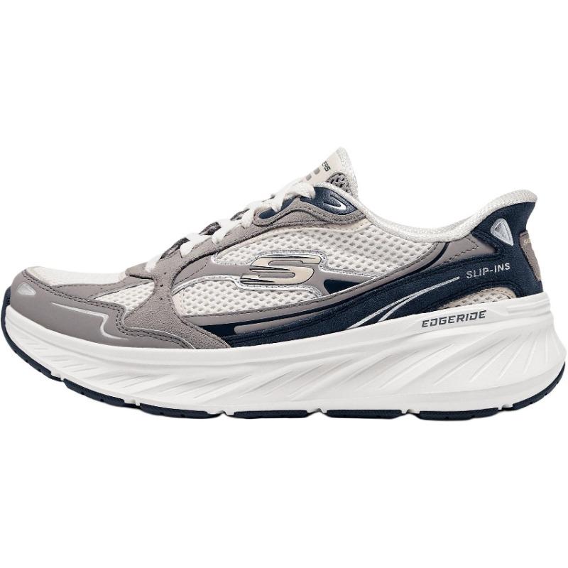 Skechers Edgeride Women Cushioned Breathable Low Running Shoes Grey Blue 150650-OFNV 35