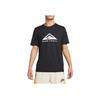 Dri-Fit Graphic Print Quick-Dry Trail Running Short-Sleeve T-Shirt Men Tops Black DM5424-010