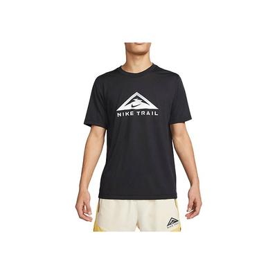 Dri-Fit Graphic Print Quick-Dry Trail Running Short-Sleeve T-Shirt Men Tops Black DM5424-010