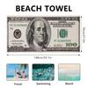 1 Stück Riesen-Dollar-Druck Strandtücher - Super saugfähig, Übergröße Decke für Männer & Frauen - Stilvolles Sommer-Essential