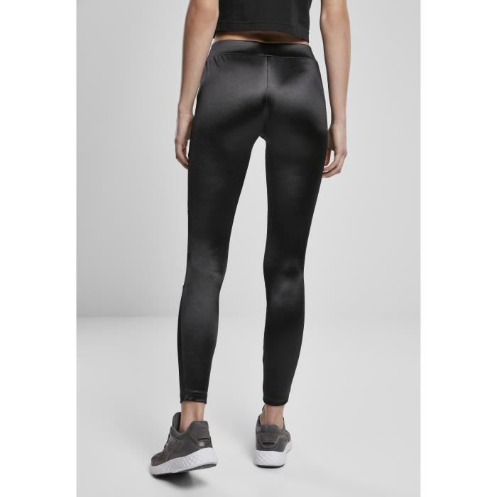 Damen Leggings - Urban Classics - Shiny Tech Mesh - Schwarz - Fitness - Wasserdicht