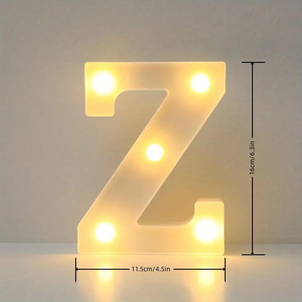 1PC LED Alphabet&Number Lights For Home,Wedding,Proposal,Birthday,Party,Photo Prop, Battery Powered White Decorative Night Light