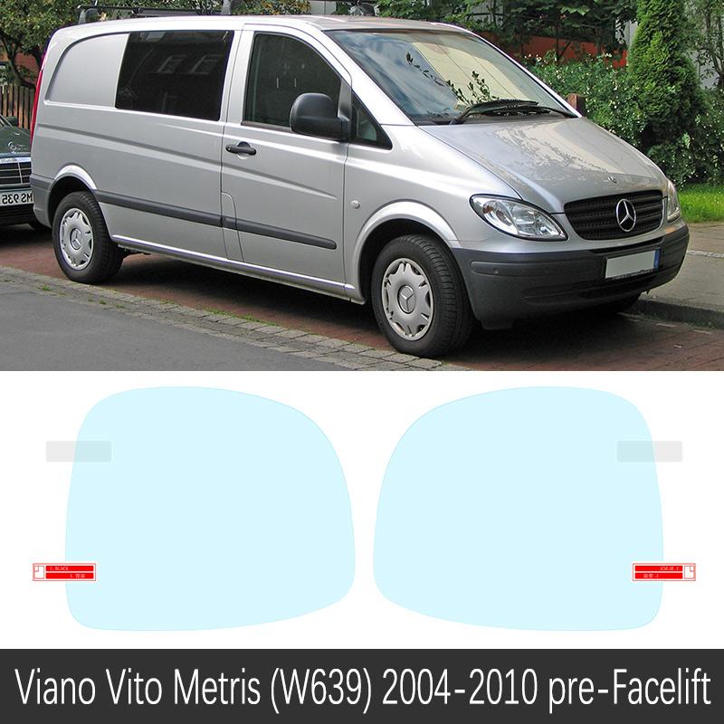 

Автомобильная зеркальная пленка заднего вида для Mercedes-Benz V-Class Viano Vito Metris W639 W447 2004-2009, противотуманная непромокаемая наклейка W639 2004-2010