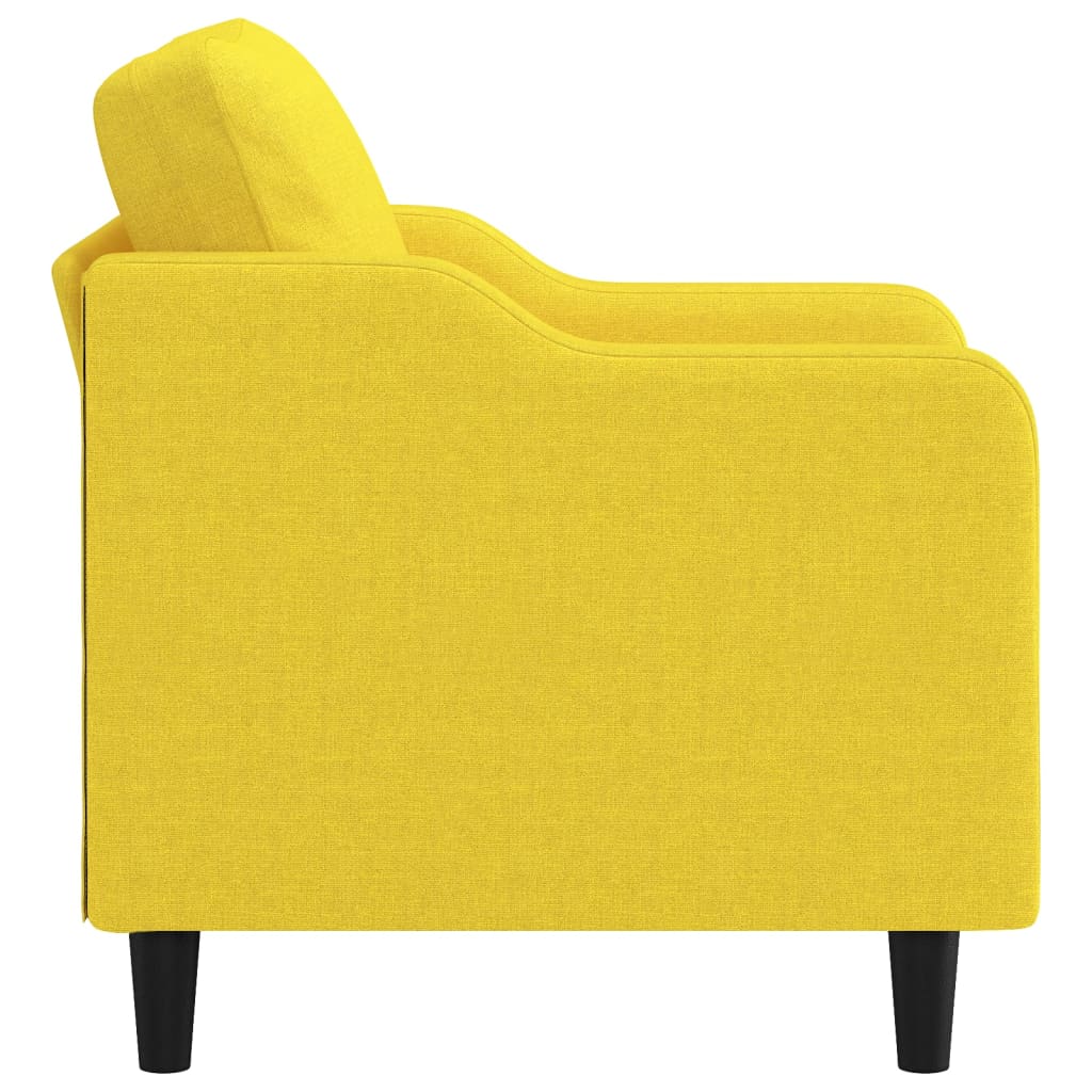 Armchair Light Yellow 60 Cm Fabric
