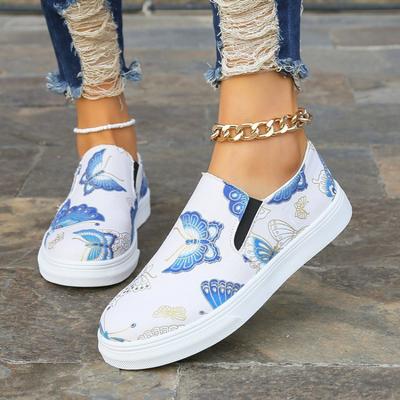 Damen Slipper Print Flats Plateauschuhe 2024 Frühling Sneakers Freizeit Sportschuhe Damenmode Designer Walking Laufschuhe