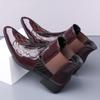 Fashion Brand Designer New Men's Patent Leather Pointed Toe Business Casual Ankle Boot for Men Winter Chelsea Leather Shoes