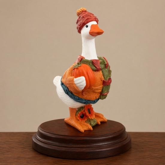 Goose Statue, Decorative Lawn Ornament, Durable Resin Rustic Style Figure, Garden Sculpture for Patio Tabletop Front Yard Decor
