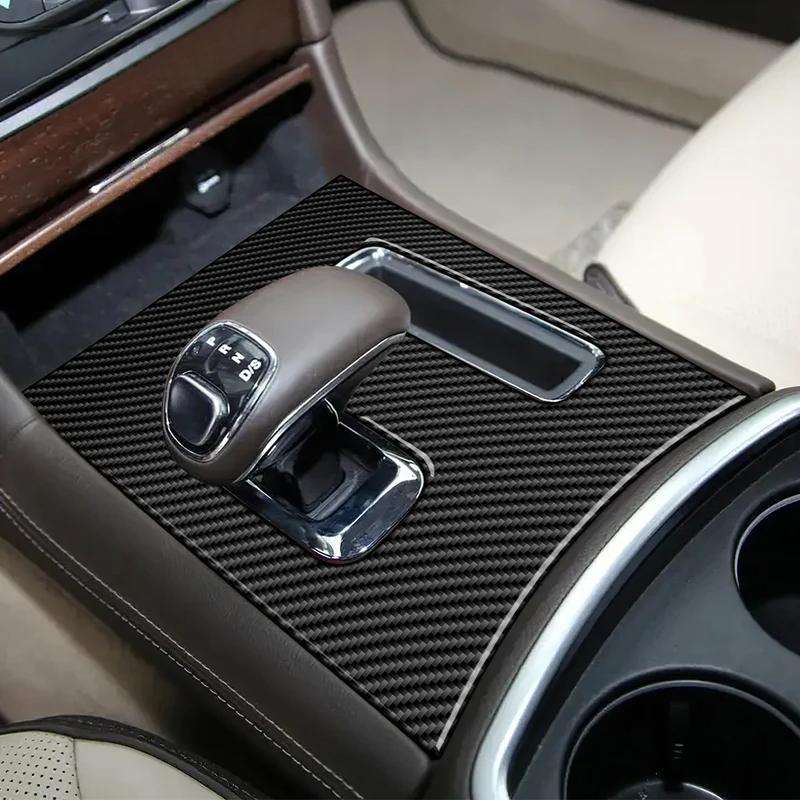 Real Soft Carbon Fiber Sticker For Chrysler 300 300C 2011 2012 2013 2014 LHD RHD Car Central Control Gear Panel Accessories.