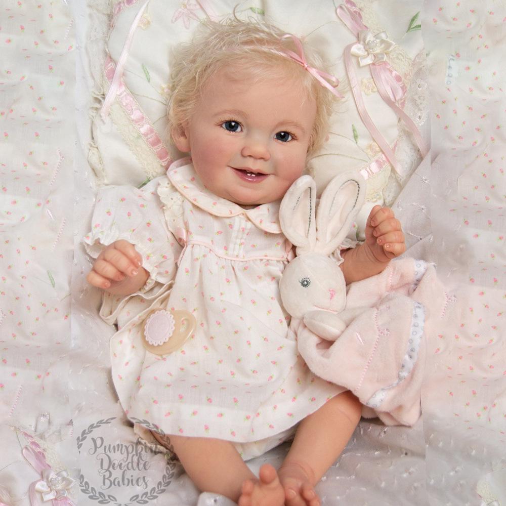 50CM Smiling Reborn Doll: Realistic Vinyl Baby Companion