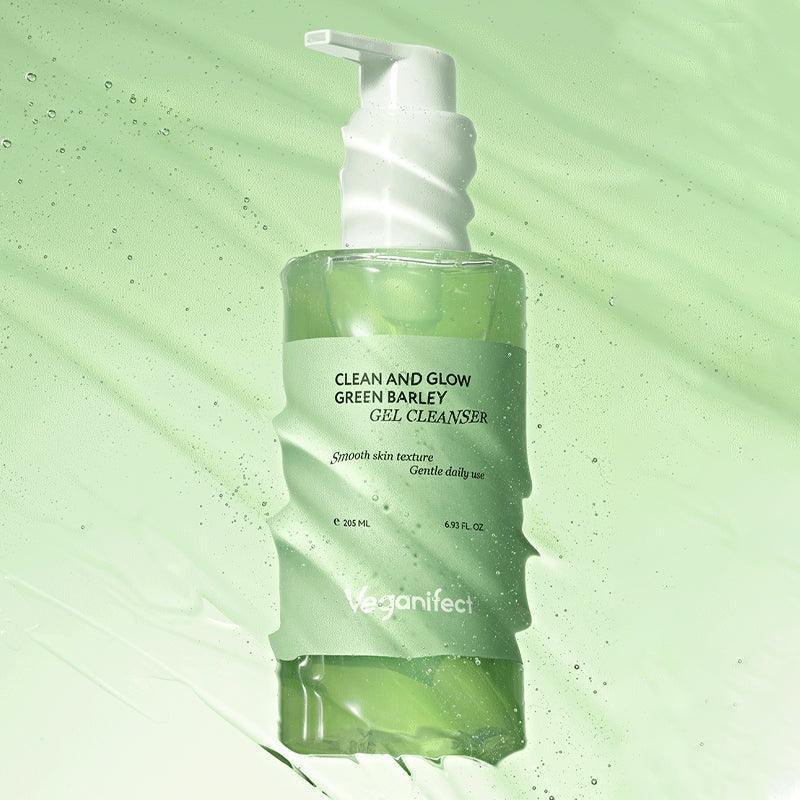 Veganifect Clean And Glow Green Barley Gel Cleanser 205ml