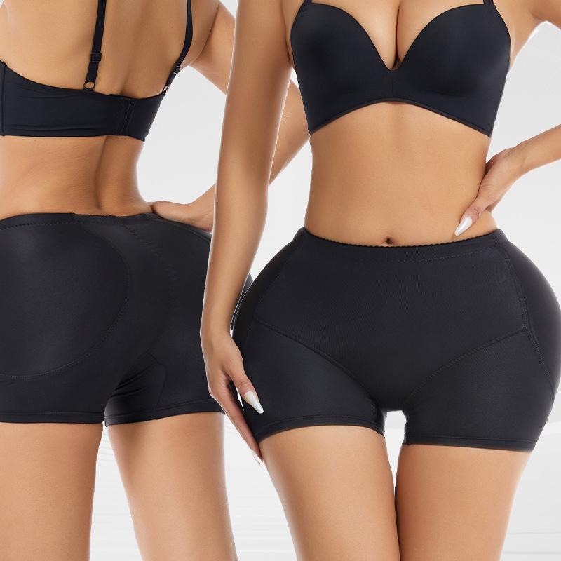 

Seamless Padded Hip-Lifting Shapewear for Enhanced Curves, Plus Size Double Extra Large чёрный