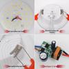 Sleek Black Recessed LED Downlight, Aluminum, Ultra-Thin, 6W-20W, 4-Inch, 12cm, All White Design for Engineering Ceiling.