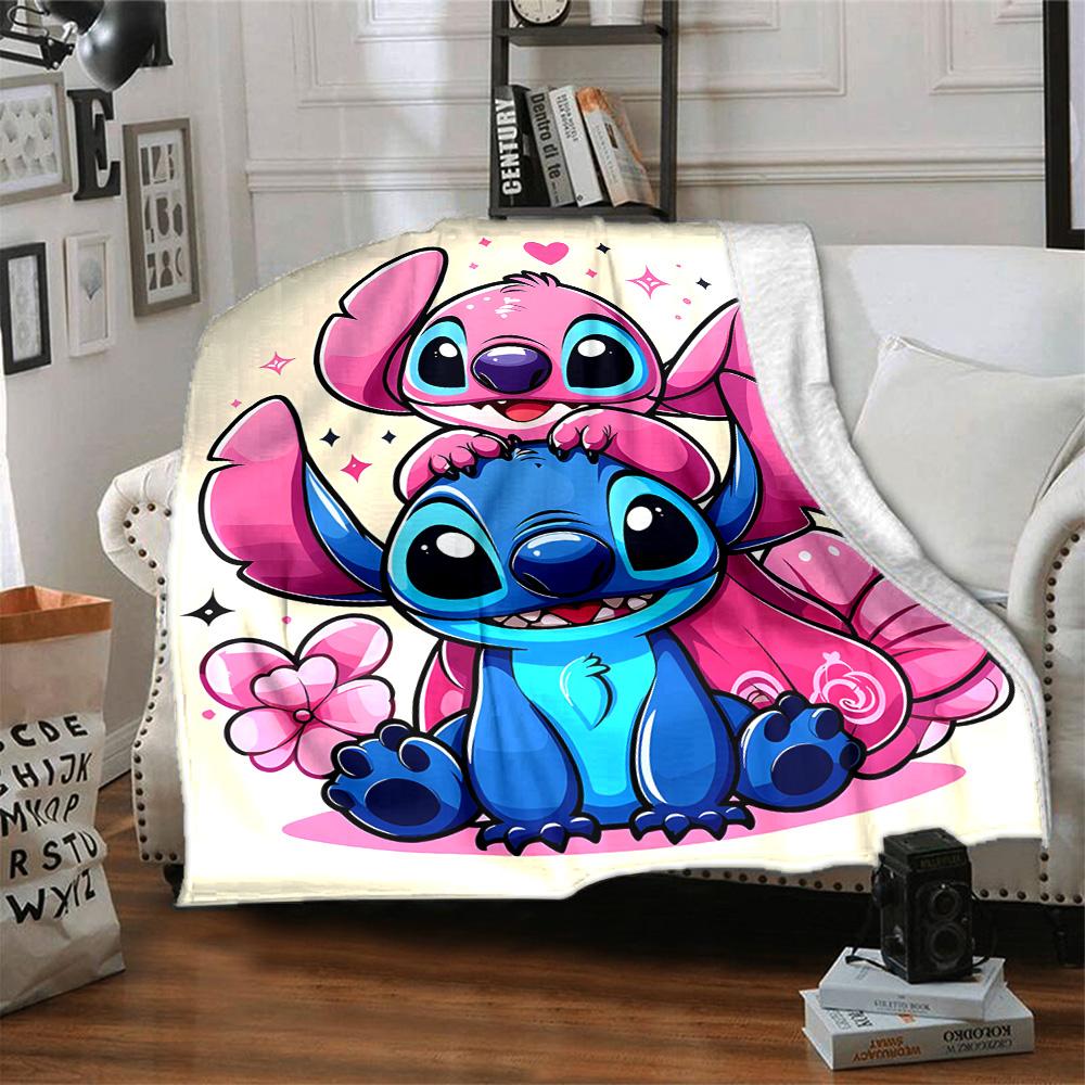 1pc S-Stitch13 Blanket, Gift, for Men and Women, Soft Blanket, Good for Sofa Bed Couch Travel, Lightweight Flannel Blanket