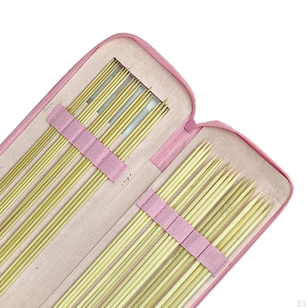 Bamboo Knitting Tools Double Pointed Weave Beginners with Storage Bag Professional Indoor 2.5mm-6mm