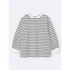 Gu By Uniqlo LighT SweaT Border Oversized T shirT  Long Sleeve 