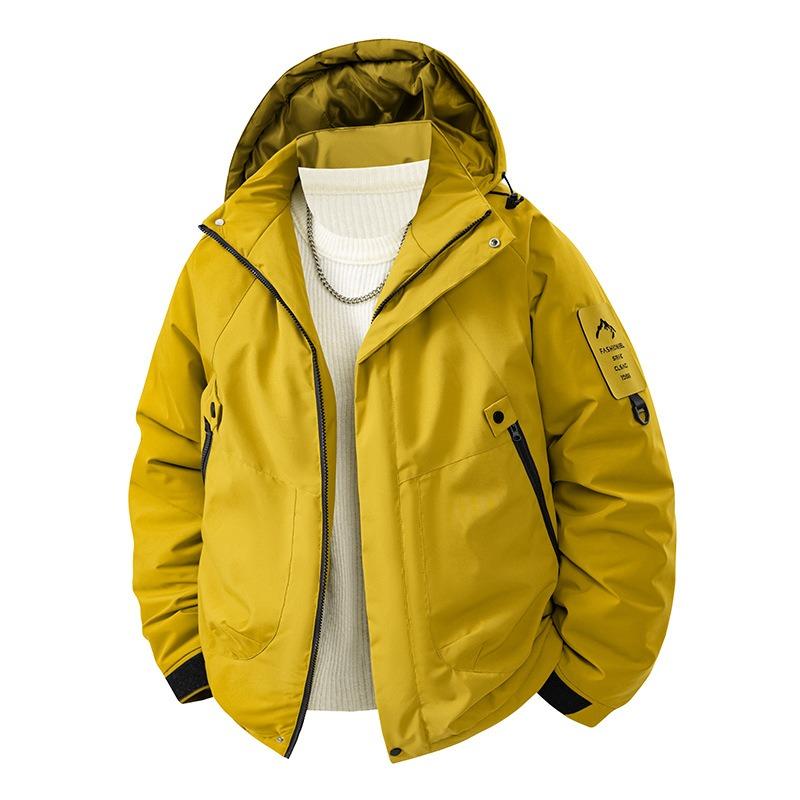 Winter New Outdoor Graphene Heated Jacket, Men's Cotton Jacket, Hooded Windproof Cotton Jacket, Fleece-lined Thickened Cold-resistant Jacket