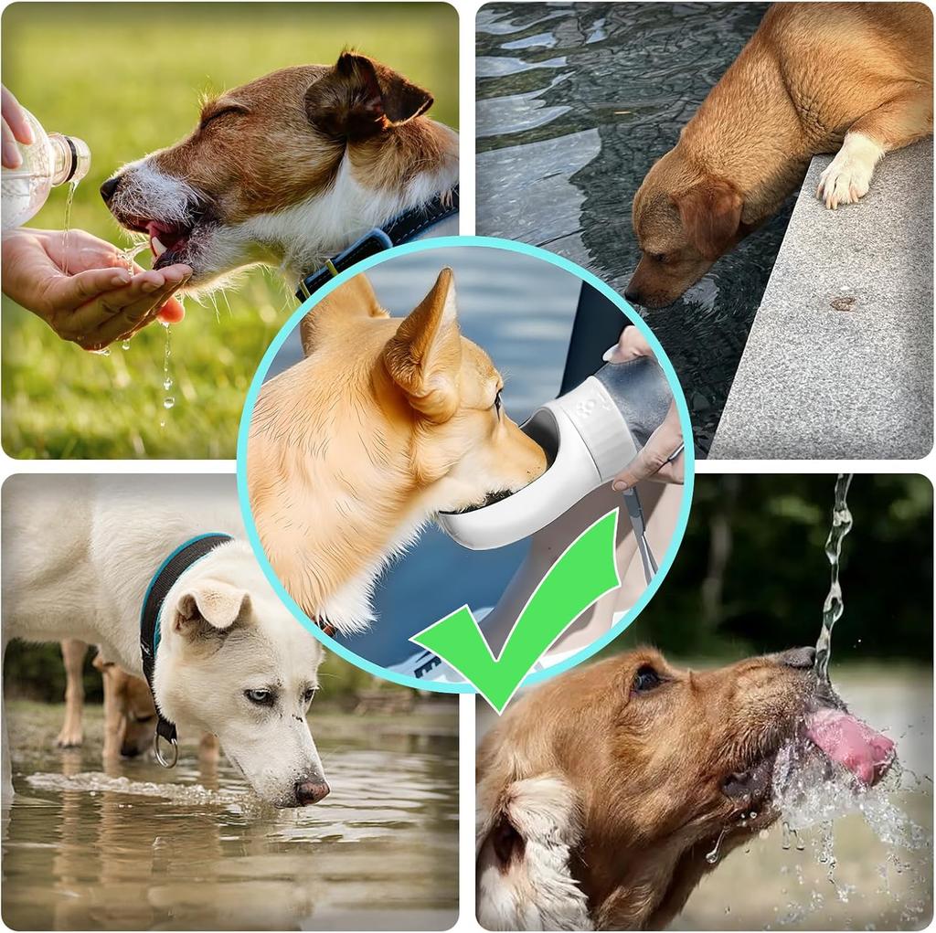 500ml Big Dog Water Bottle Portable Drinking Bowl for Small Medium Dogs Cat Travel Hiking Puppy Pet Water Dispenser Cup
