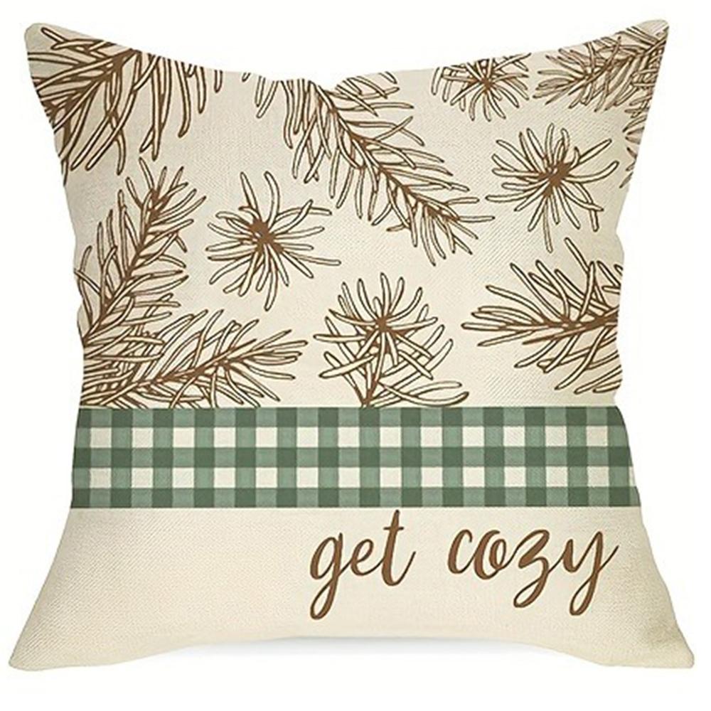 

Рождественский домашний фермерский дом зимнее украшение наволочка для подушки гостиная диван подушка комплект украшения комнаты новогодний подарок 40x40cm