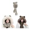 Winter Hat Leopard Print Imitation Fox Fur Windproof Hat Cold Weather Warm Ear Protection