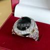 Black Onyx Oval Cut Gemstone With 925 Sterling Silver Ring For Men's #173 JL375723546864