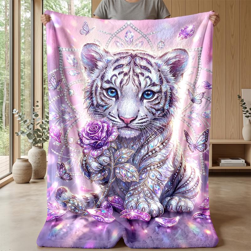 Lion s Majesty in Art Theme blanket Lightweight Warm Flannel Blanket Decorative Throw Blanket for Home Decoration