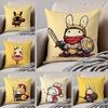 Cute Rabbit Dresses In Different Cushion Cover Throw Pillow Cover Hidden Button Durable Polyester Chair Cushion