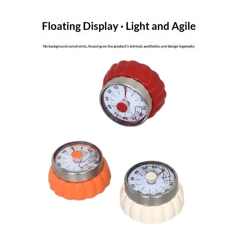 Cute Pumpkin Mechanical Timer No Battery Needed Kids Self-Discipline Timer Stands And Magnetic Kitchen Cooking Timer