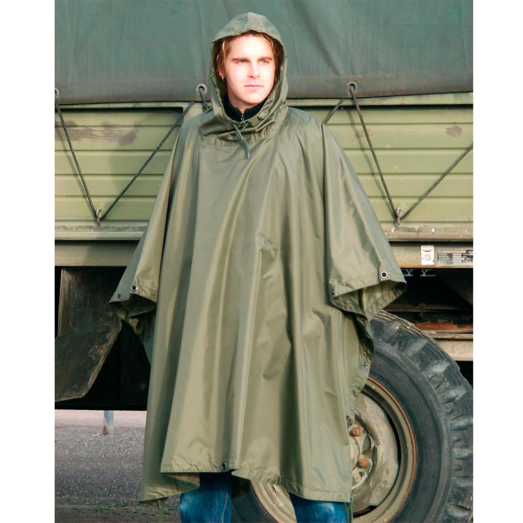 Rain Ripstop US Military Rain Poncho 210 X 150 Cm MIL-TEC Poncho, Fabric, Style, (Olive Drab)