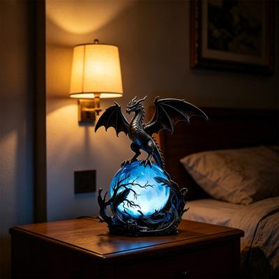 USB Powered Dragon LED Light, Gothic Style Decorative Ornament, Bedside Desk Lamp for Holiday Atmosphere, Home Night Light