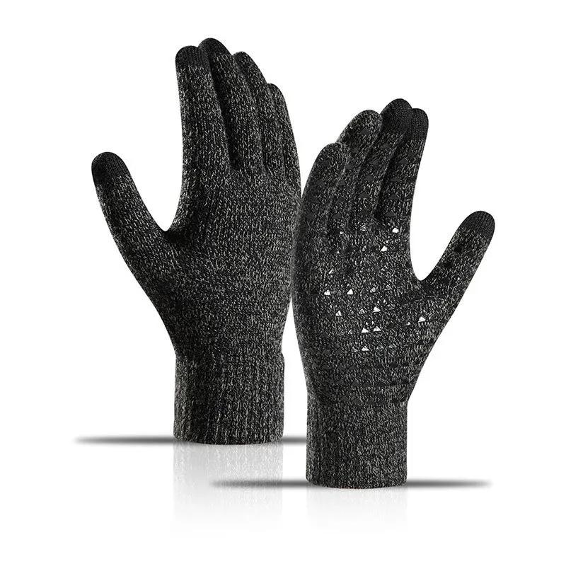 Winter Touchscreen Gloves for Men Women Upgraded Thermal Warm Knit Glove Outdoor Cycling Sports Plush Gloves for Running Driving