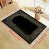 VIKAMA Black Gold Luxury Adult Prayer Mat Foldable Family Prayer Mat Portable Indoor/Outdoor Muslim Prayer Mat