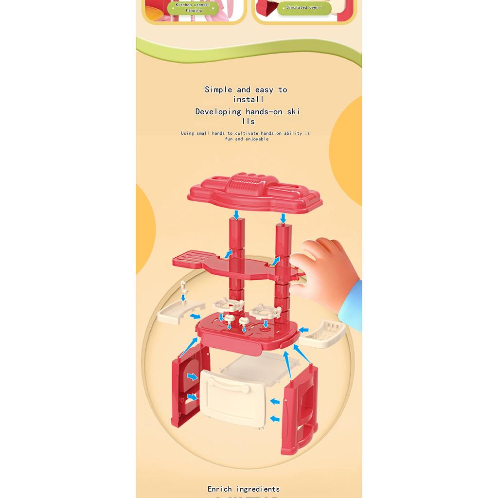 Kid's Play Kitchen Set Cooking Toy for Boys and Girls