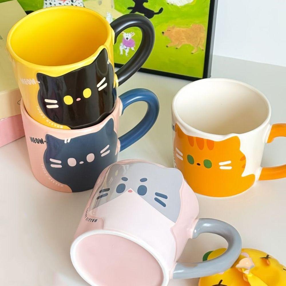 Creative Style Cat Coffee Cup Cute Design Ceramic Mug Household Goods Coffee Mug  Kitchen Supplies