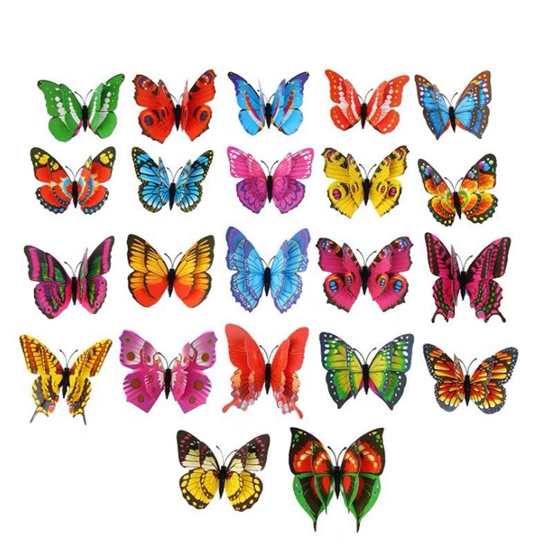 3D Multicolor Butterfly Wall Stickers for Creative Home Decor - Bedrooms & Living Rooms