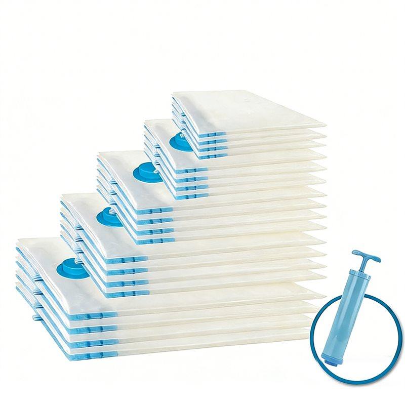 

Vacuum Storage Bags(20 Pack) Space Saver Compression Bags(4 Jumbo/4 Large/4 Medium/4 Small/4 Roll) With Hand Pump Included