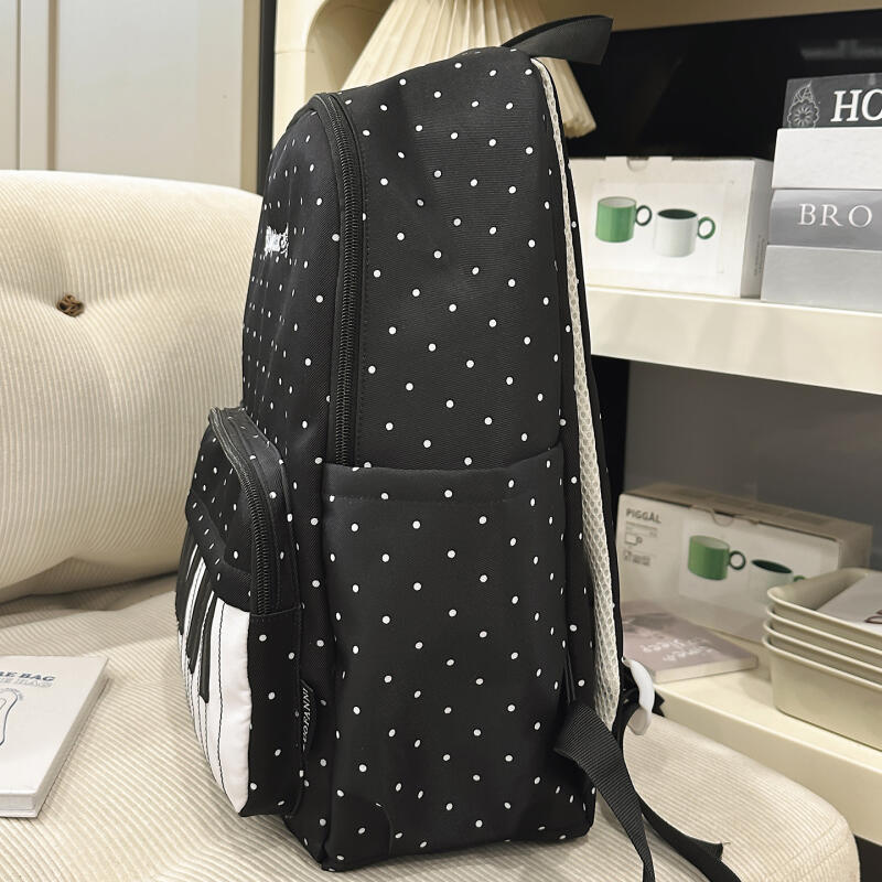 Wave Point Student Schoolbag Female College Style Travel Backpack