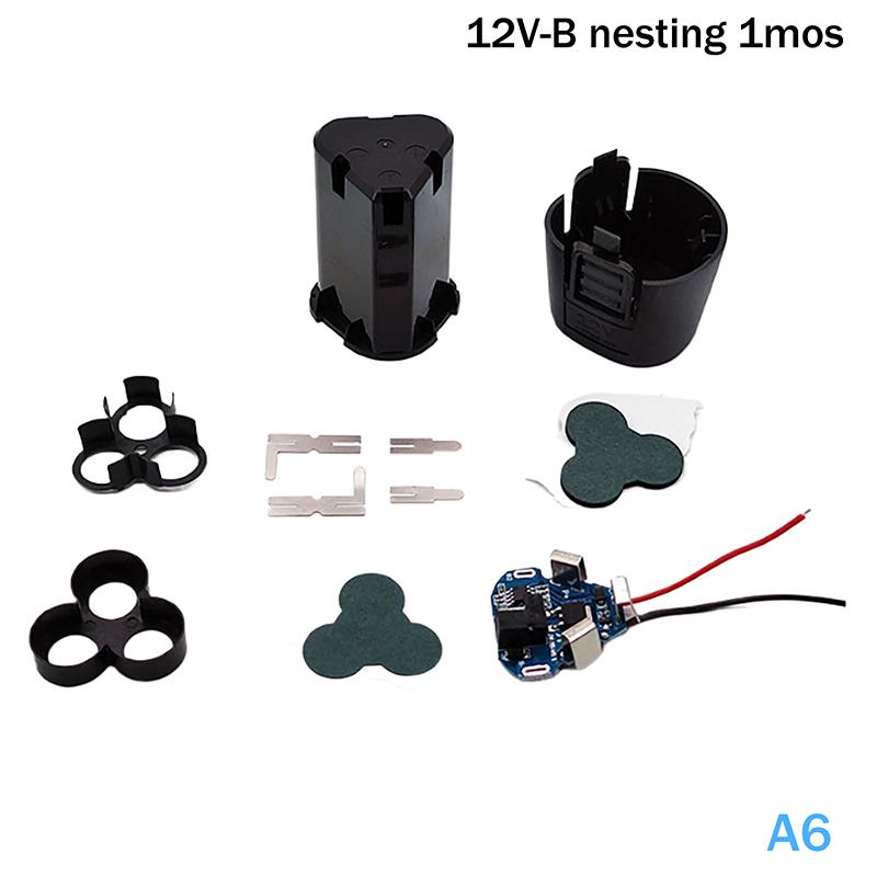 

Літієва батарея Бокс Блок Схеми Корпус Кронштейн Ручний Дриль Живлення Літій-Іонна Батарея Захисна Плата DC 12В 16.8В Електричний Корпус A6
