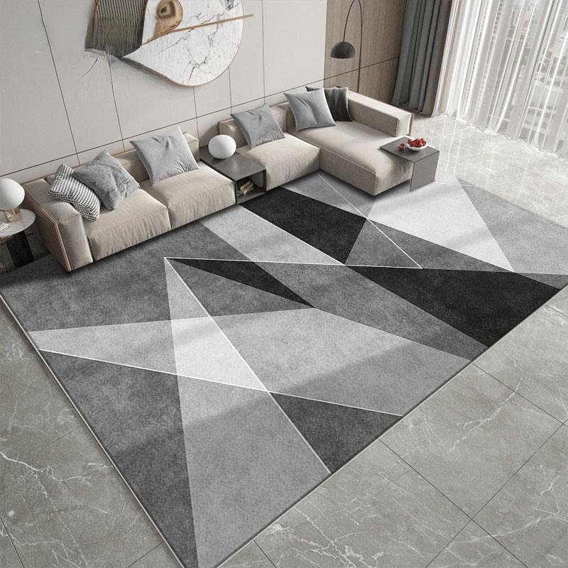 

Nordic Marble Geometry Carpets for Living Room Light luxury Large area Home Decor rugs Bedroom Non-slip soft Floor Mats Washable 80*120cm
