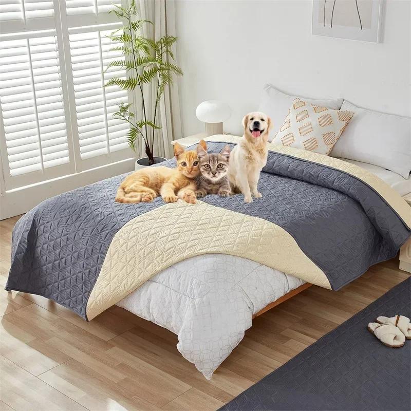 

Waterproof Bedspread Pads Reusable Non-Slip King Size Bed Sheet Covers Kids Pet Dog Cat Urine Pad Bed Mattress Protector Mat New 100x127CM M