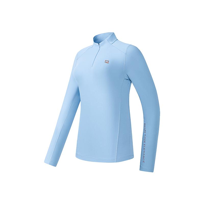 Fila Fitness Fashion Casual T-Shirt Women Tops Light-Blue A61W631201FBU