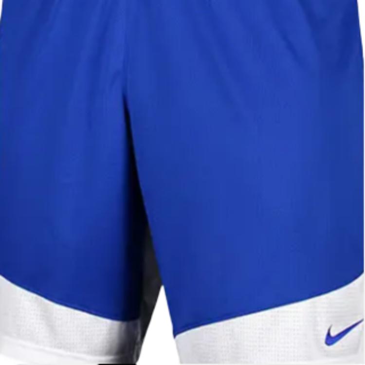 Nike Contrast Elastic Waist Polyester Mid-Rise Regular Fit Sports Shorts Men Bottoms Blue 867768-494