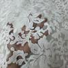 White Large Flower Embroidered Organza Fabric Suitable for Wedding Dresses Formal Gowns and Designer Clothing Fabrics