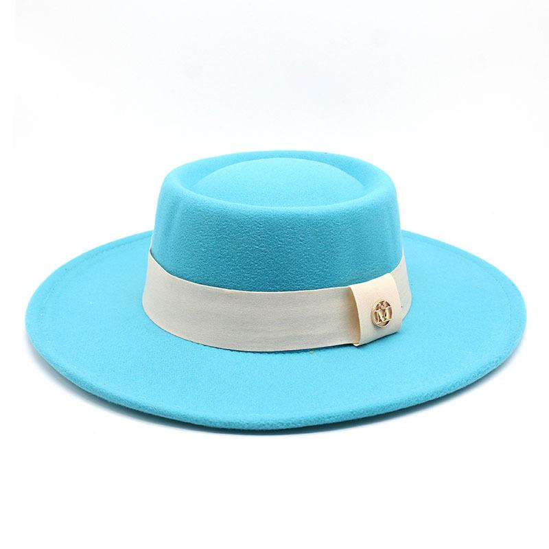 Hat Women'S Season Versatile Wool British Vintage French Celebrity Winter Felt Hat Hepburn Jazz Top Hat