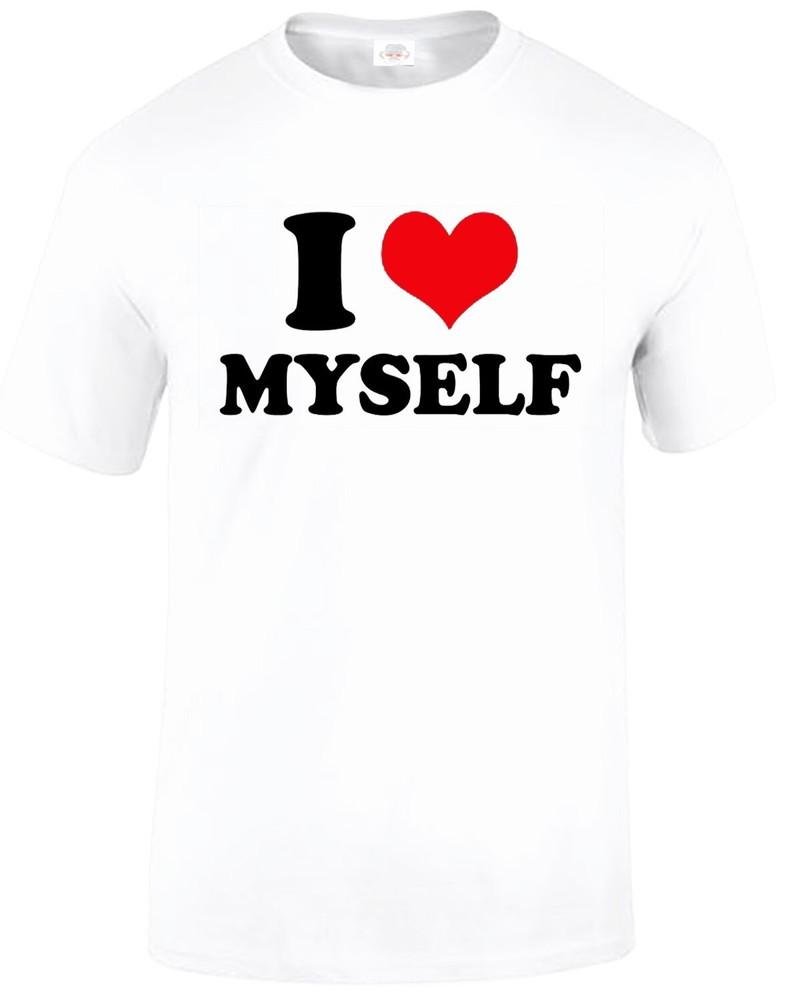 I love myself heart tshirt mens funny novelty self love me gift idea top tee 2XL