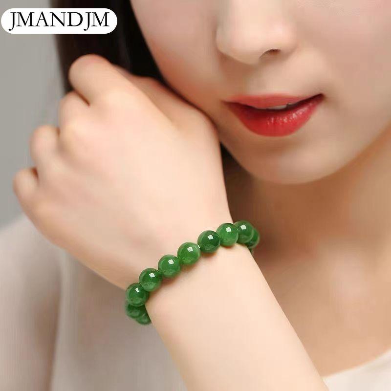 

Атмосфера высокого класса! Подарок маме гранат красный русский нефрит зеленый браслет имитация нефритового браслета Hetian праздничный подарок