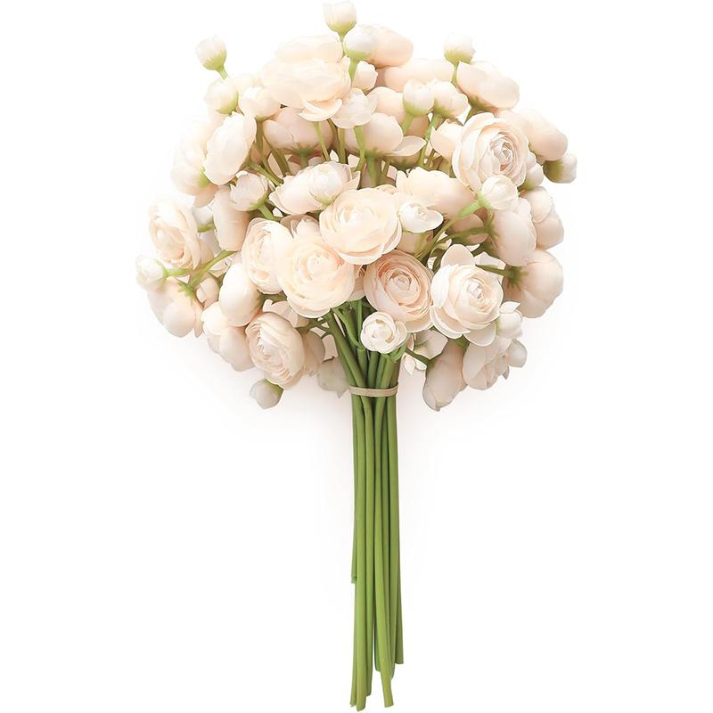 Ranunculus Künstliche Blume Kunstseide Mini Ranunkelblumen für DIY-Strauß Großhandel Gefälschte Hochzeits-Füllblumen 18 Stück